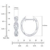 0.30ctw Round Brilliant Cut Diamond Twist Hoop Earrings 18ct White Gold