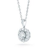 1.60ctw Round Brilliant Cut Diamond Pendant 14ct White Gold