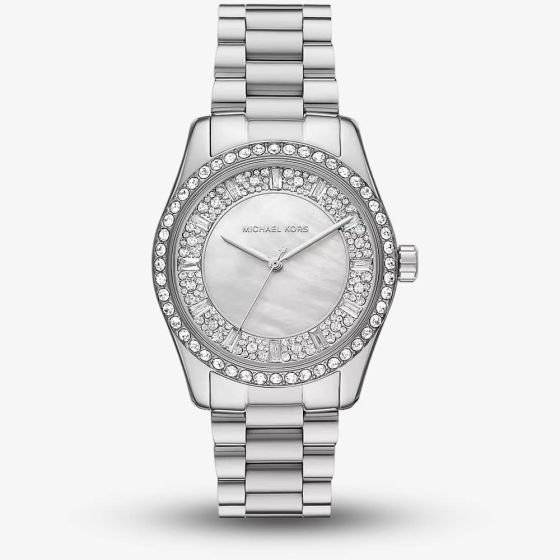 Michael Kors Lexington Silver Mother Of Pearl Watch
