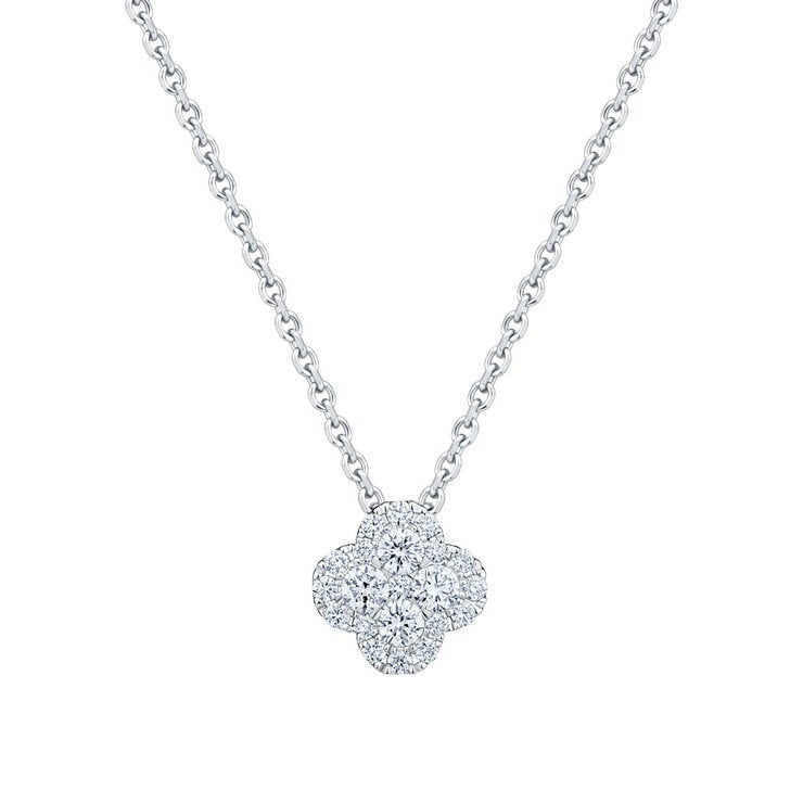 0.50ctw Round Brilliant Cut Diamond Pendant 18ct White Gold