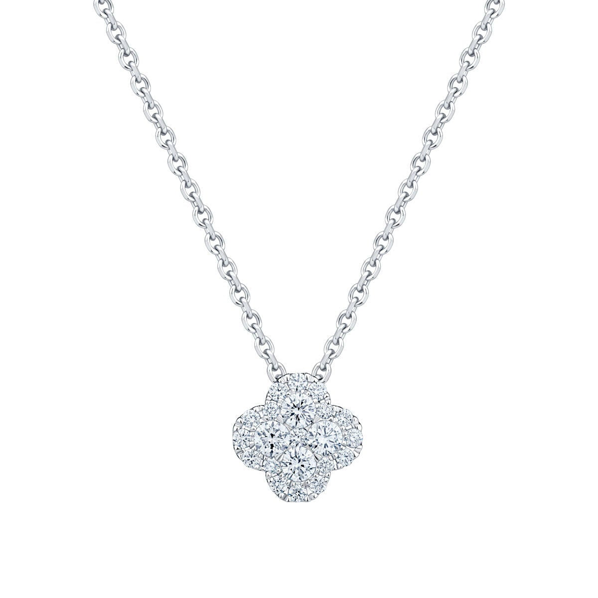 0.50ctw Round Brilliant Cut Diamond Pendant 18ct White Gold