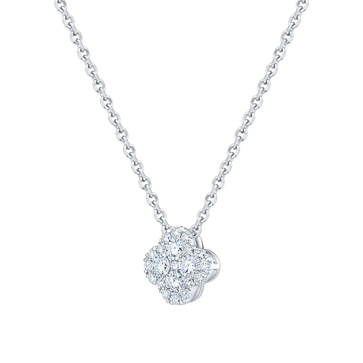 0.50ctw Round Brilliant Cut Diamond Pendant 18ct White Gold