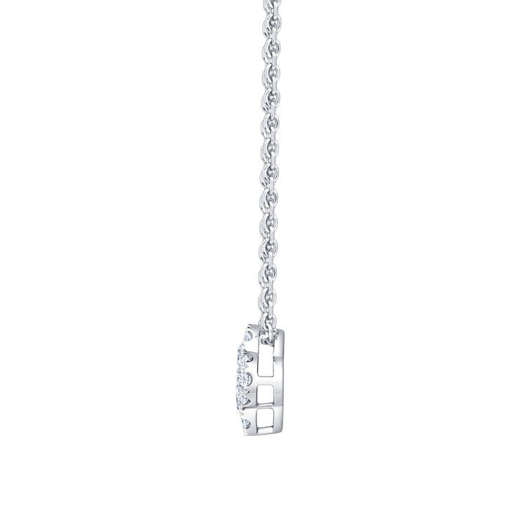 0.50ctw Round Brilliant Cut Diamond Pendant 18ct White Gold