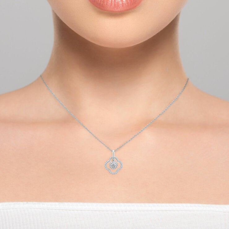 0.38ctw Round Brilliant Cut Diamond Pendant 18ct White Gold