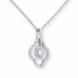 0.38ctw Round Brilliant Cut Diamond Pendant 18ct White Gold