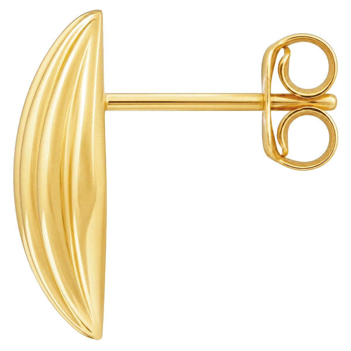 14ct Yellow Gold Textured Cushion Stud Earrings