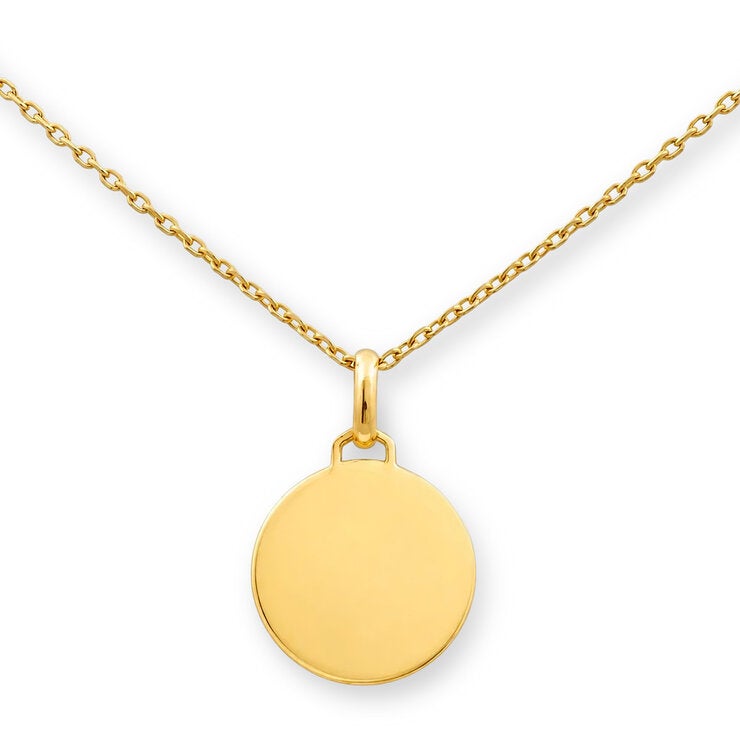 14ct Yellow Gold Disc Pendant