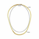 14ct Yellow Gold Herringbone Necklace