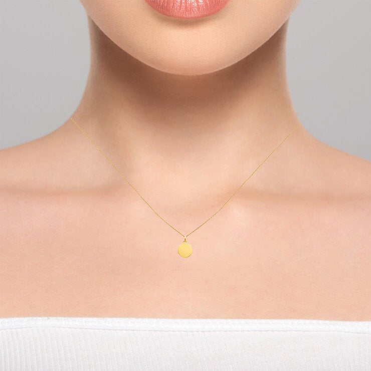 14ct Yellow Gold Disc Pendant