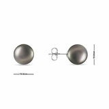 10-10.5mm Tahitian Pearl Earrings 14ct White Gold