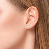 0.15ctw Round Brilliant Cut Diamond Knot Earrings 14ct Yellow Gold