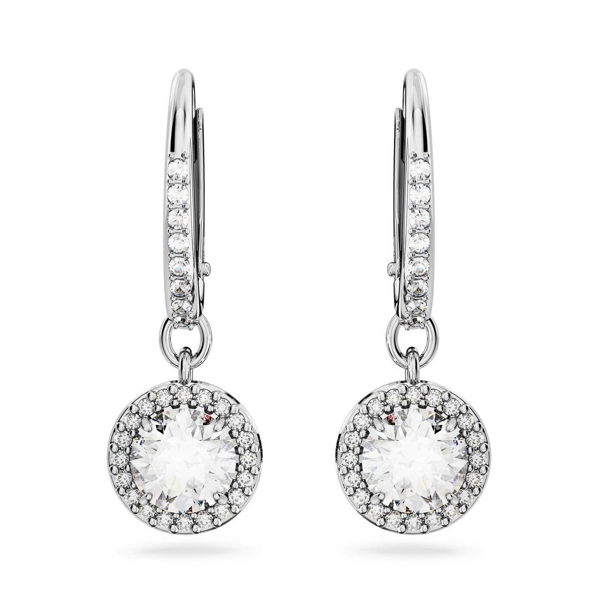 Swarovski Una Angelic Women's Drop Earrings Rhodium/White 745401