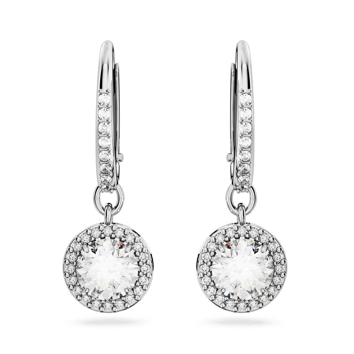 Swarovski Una Angelic Women's Drop Earrings Rhodium/White 745401
