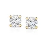 0.50ctw Round Brilliant Cut Diamond Stud Earrings 18ct Yellow Gold