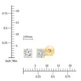0.50ctw Round Brilliant Cut Diamond Stud Earrings 18ct Yellow Gold