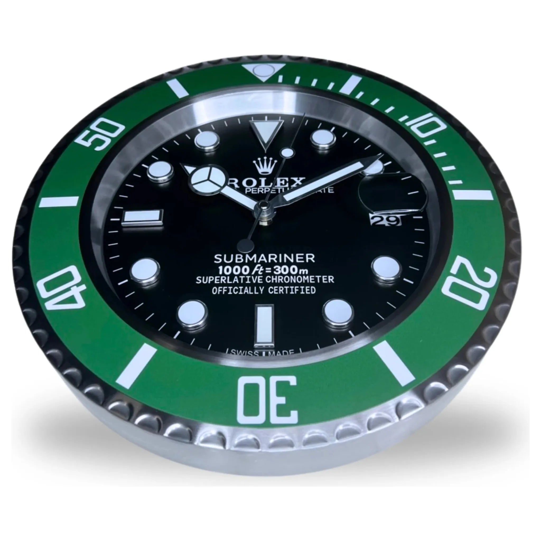 Rolex Wall Clock Submariner Starbuck Bezel Stainless Steel