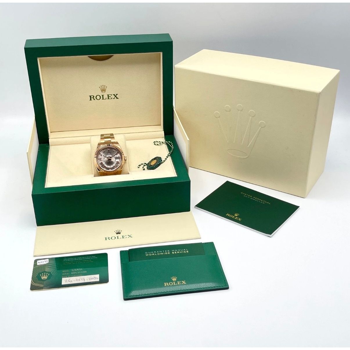 2020 Rolex Skydweller 326935 Sundust Partially Stickerd