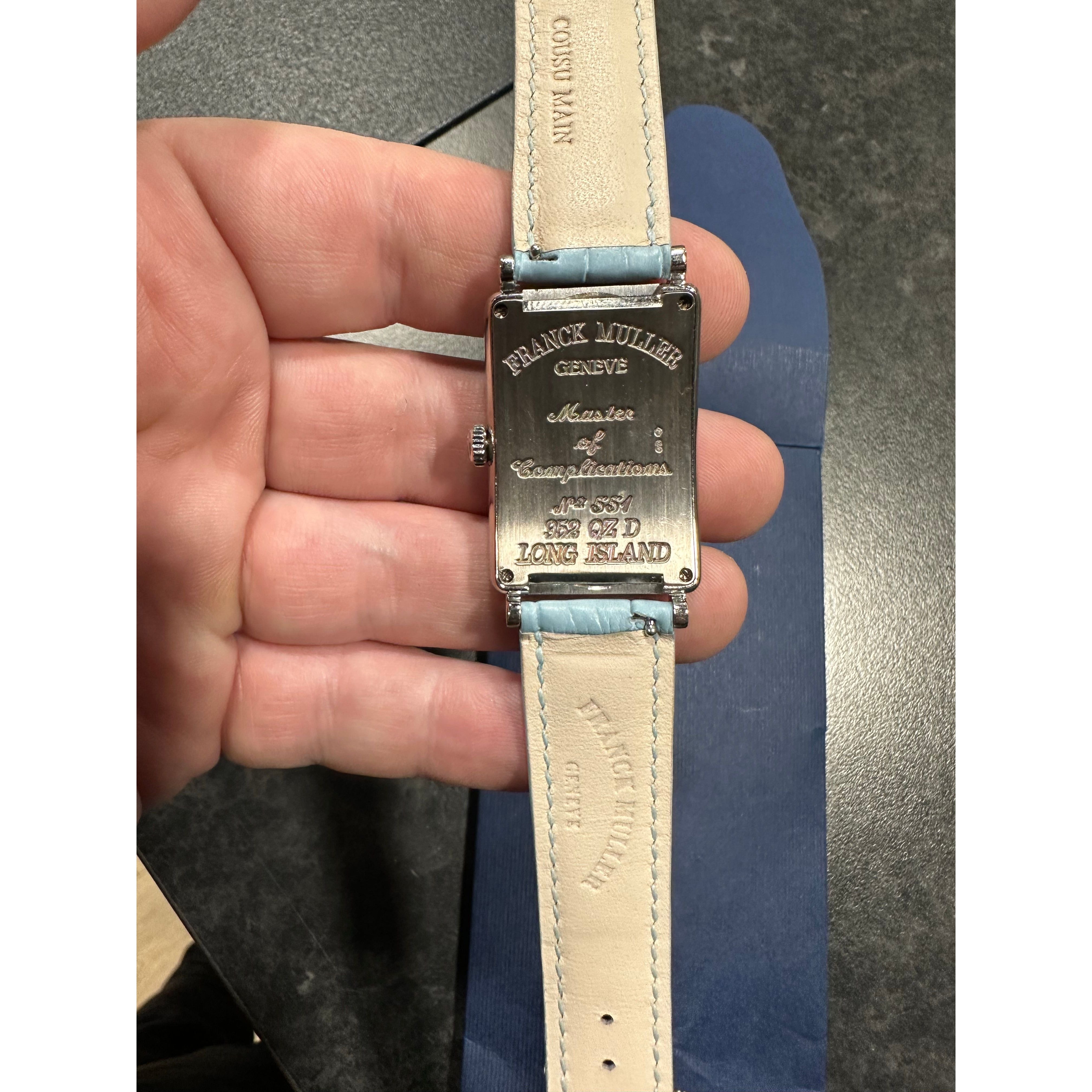 2008 Franck Muller Long Island 25mm Diamond Set Leather 952QZD