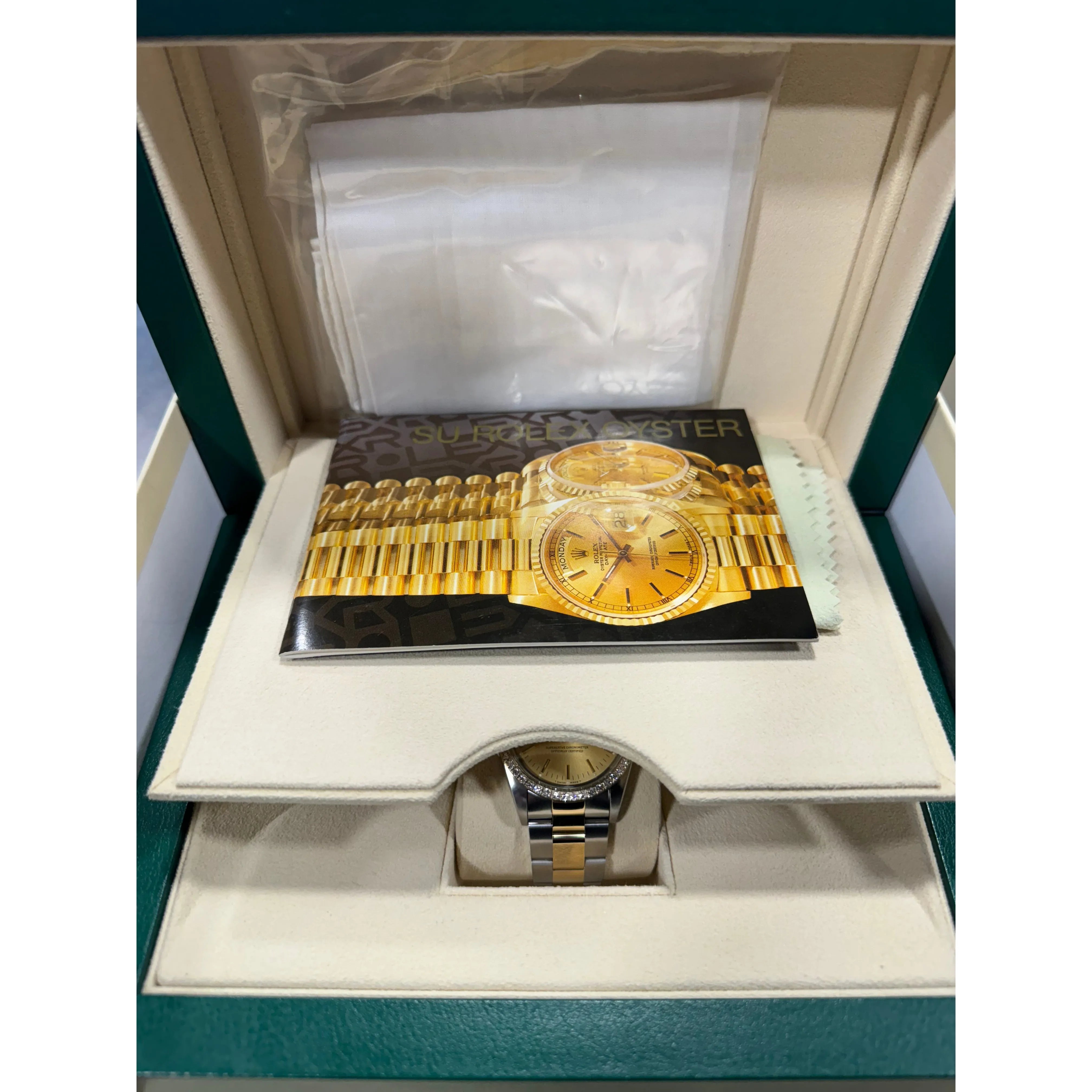 1994 Rolex Oyster Perpetual Factory Diamond Bezel 34 14203