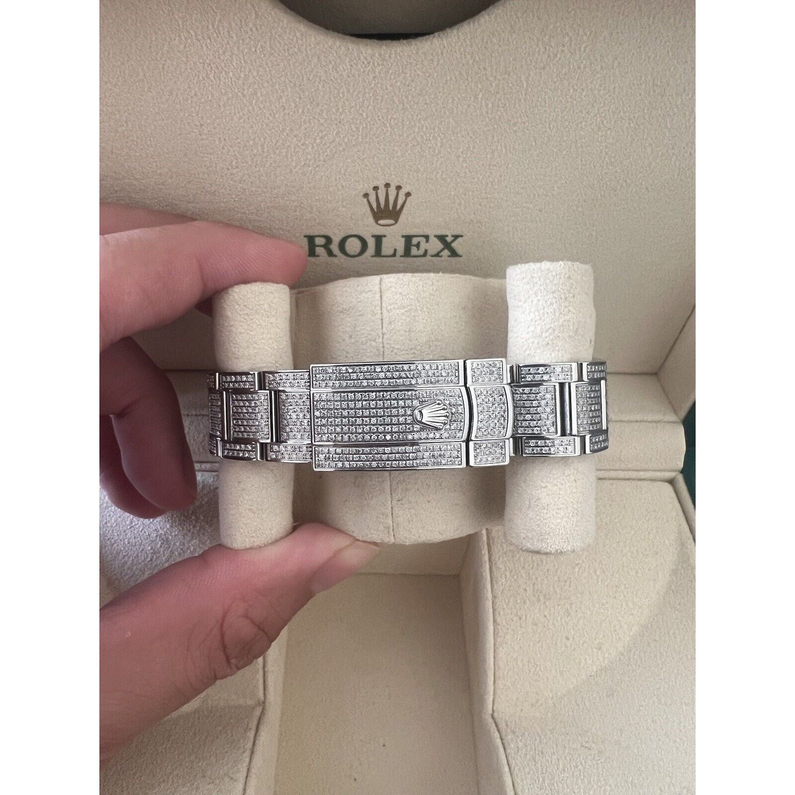 2020 Rolex DateJust 41mm 126300 Fully Iced Out 21ct VVS Diamonds