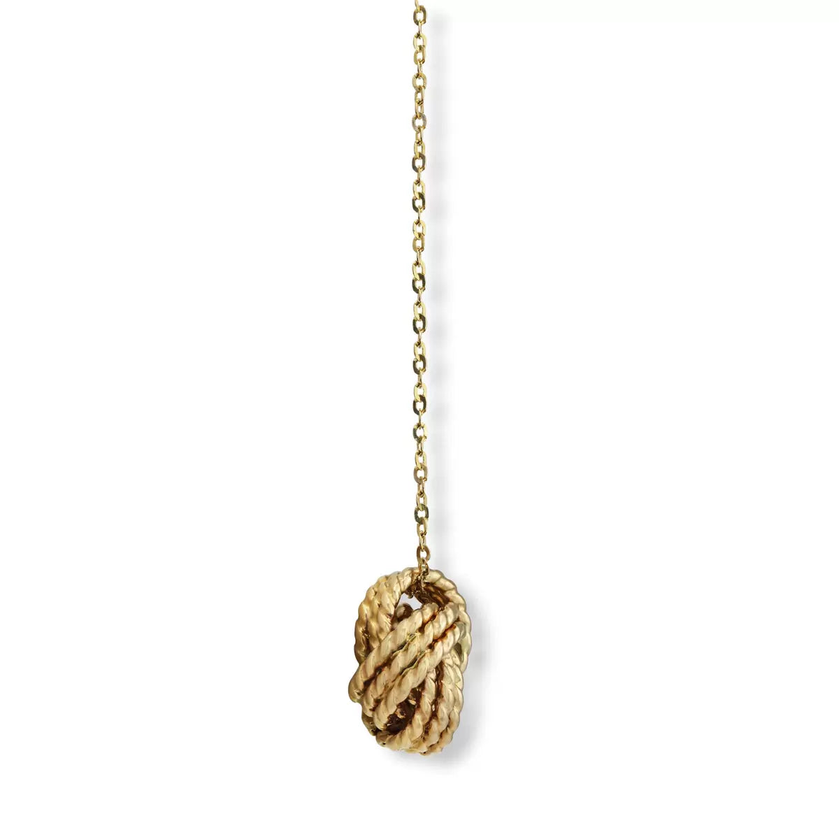 14ct Yellow Gold Textured Knot Pendant