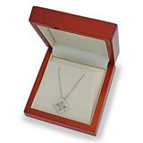 0.38ctw Round Brilliant Cut Diamond Quatrefoil Pendant 18ct White Gold