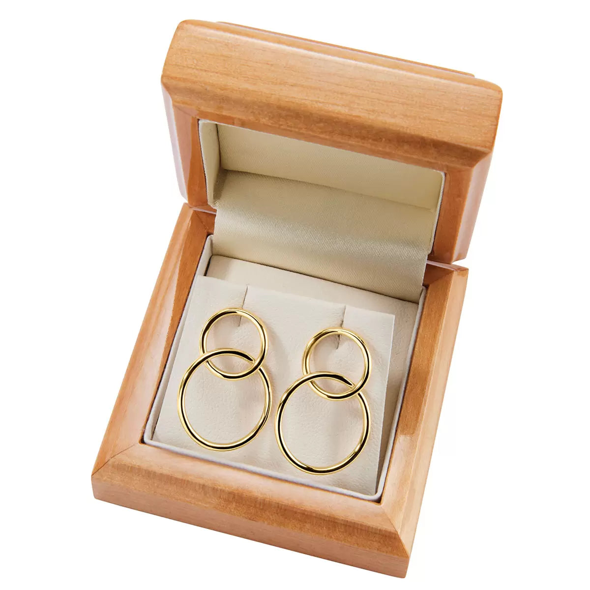 14ct Yellow Gold Interlocking Hoop Earrings