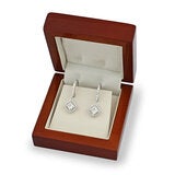 1.38ctw Princess Cut Diamond Halo Earrings 18ct White Gold