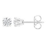 0.80ctw Round Brilliant Cut Diamond Stud Earrings 14ct White Gold