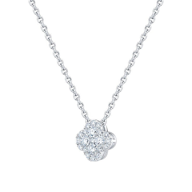 0.50ctw Round Brilliant Cut Diamond Pendant 18ct White Gold
