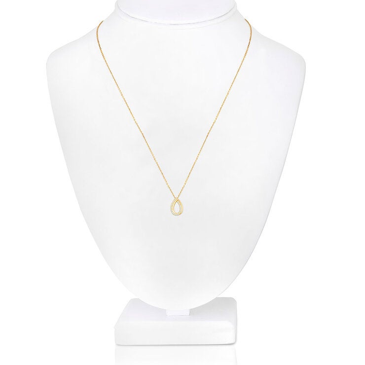 0.15ctw Round Brilliant Cut Diamond Pendant 14ct Yellow Gold