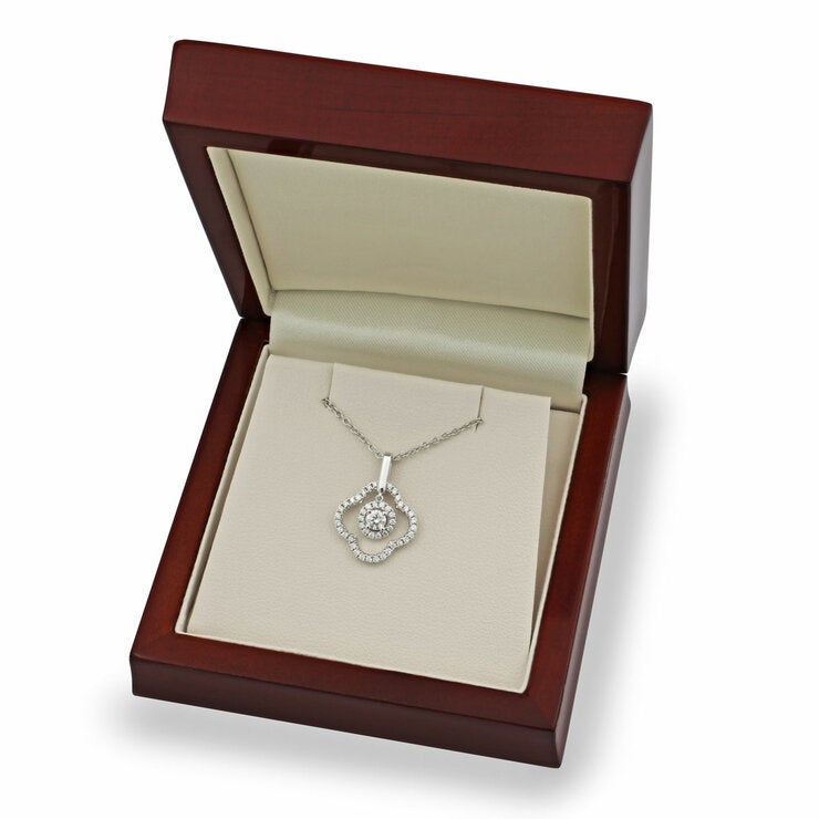 0.38ctw Round Brilliant Cut Diamond Pendant 18ct White Gold