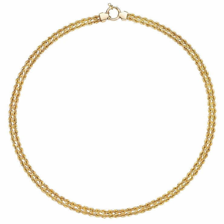 14ct Yellow Gold Double Rope Necklace