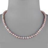 5-5.5mm Cultured Freshwater Pink Pearl Necklace 14ct Yellow Gold