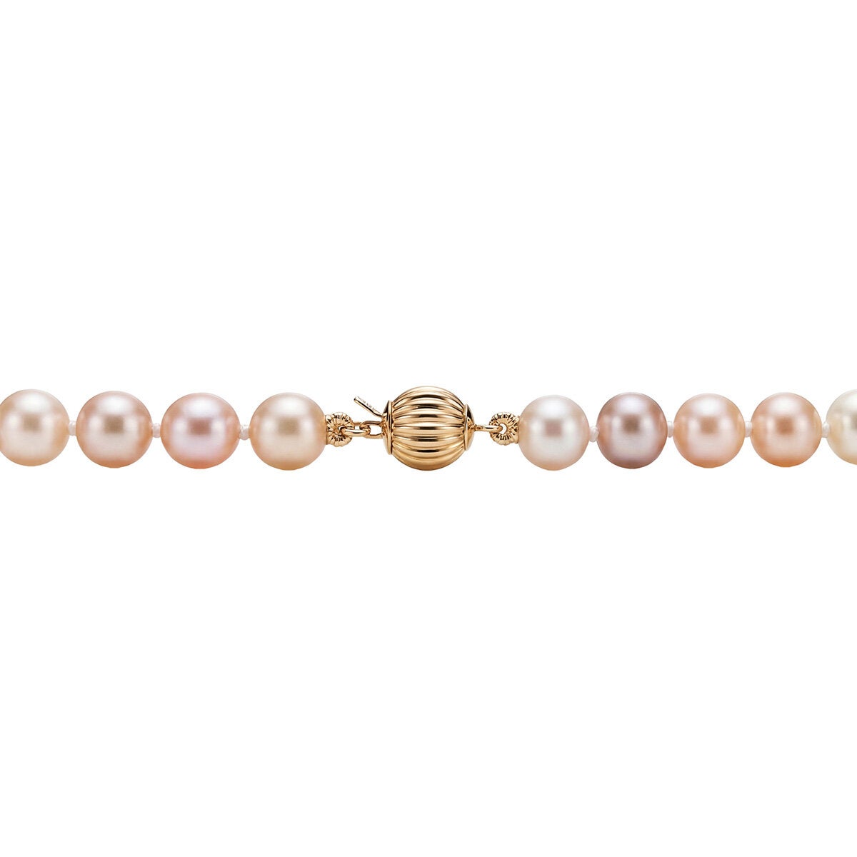 5-5.5mm Cultured Freshwater Pink Pearl Necklace 14ct Yellow Gold