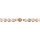 5-5.5mm Cultured Freshwater Pink Pearl Necklace 14ct Yellow Gold