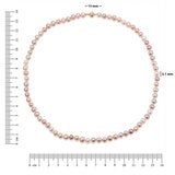 5-5.5mm Cultured Freshwater Pink Pearl Necklace 14ct Yellow Gold
