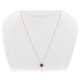 Round Cut Ruby Pendant 14ct White Gold