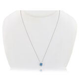 Round Cut Topaz Pendant 14ct White Gold