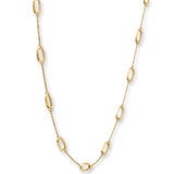 14ct Yellow Gold Paperclip Station Necklace
