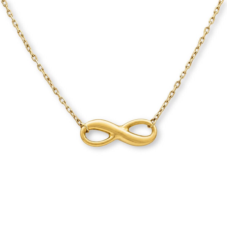 14ct Yellow Gold Infinity Necklace