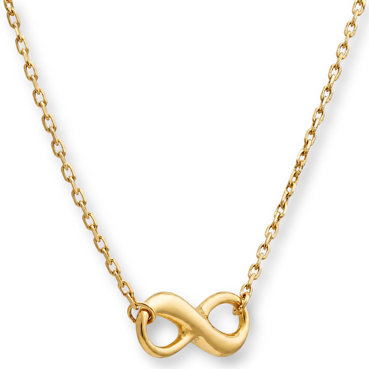 14ct Yellow Gold Infinity Necklace