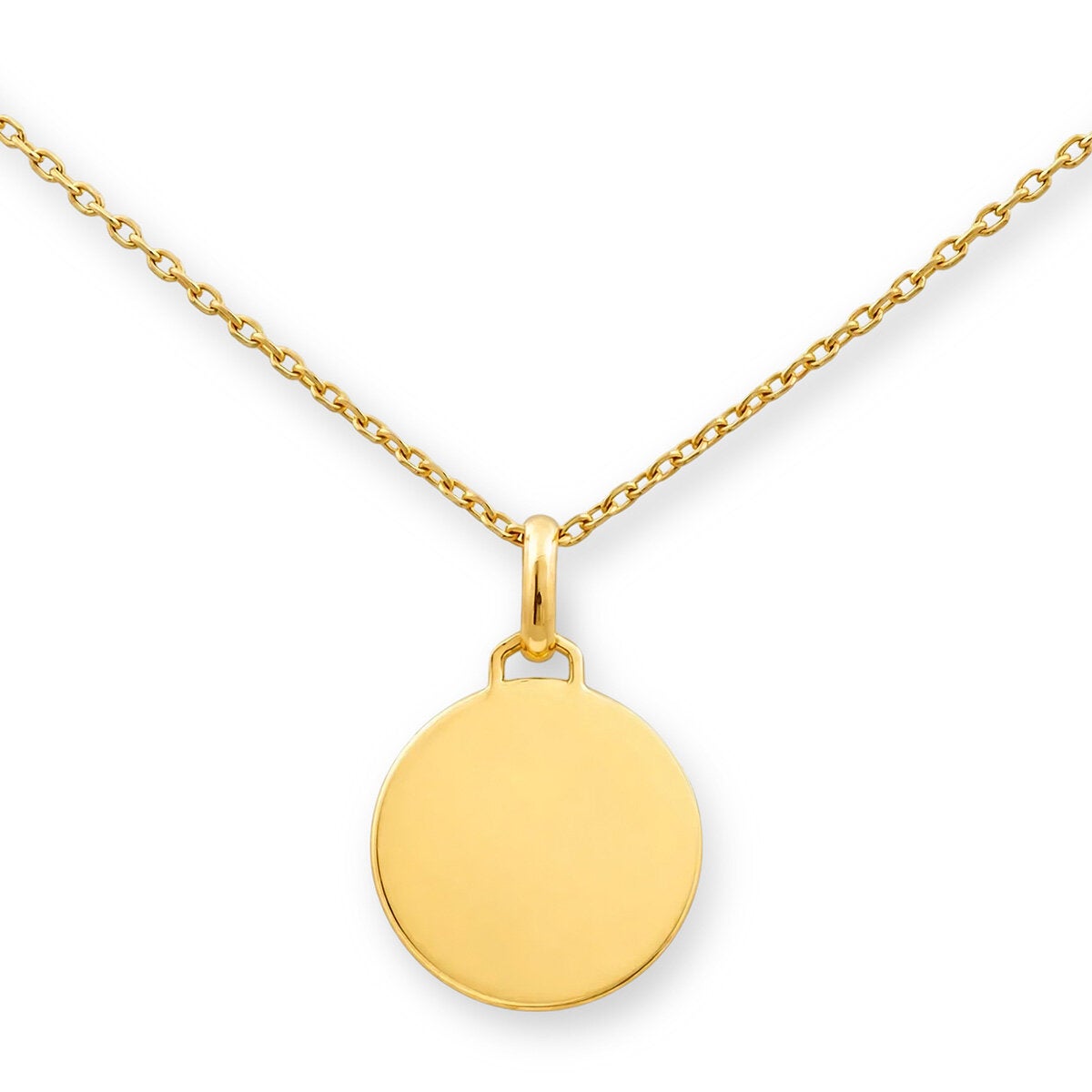 14ct Yellow Gold Disc Pendant