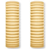 14ct Yellow Gold Line Hoop Earrings