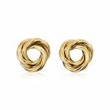 14ct Yellow Gold Love Knot Stud Earrings