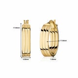 14ct Yellow Gold Tri Hoop Earrings