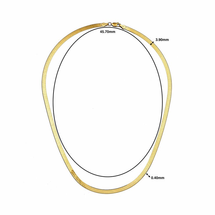 14ct Yellow Gold Herringbone Necklace
