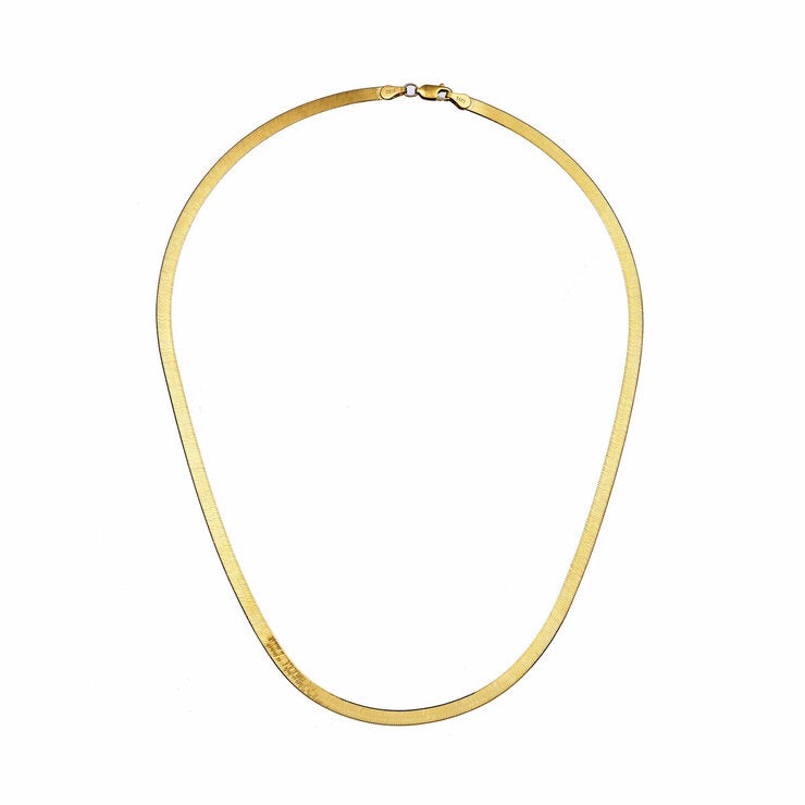 14ct Yellow Gold Herringbone Necklace