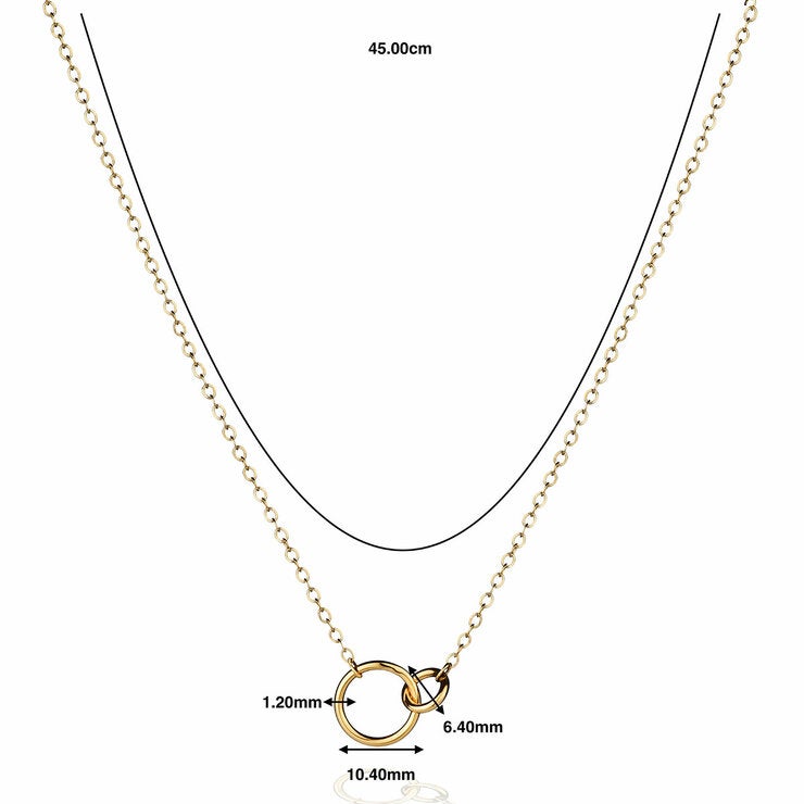 14ct Yellow Gold Circle Link Necklace