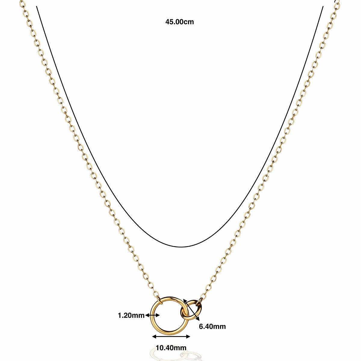 14ct Yellow Gold Circle Link Necklace